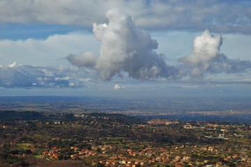 clouds over the city