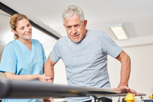 Senior Man Is Doing Exercise Therapy