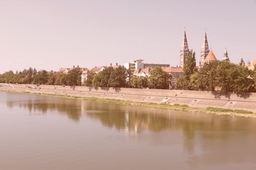 Hungary - Szeged. Retro style filtered color.