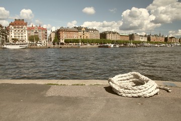 Stockholm, Sweden. Vintage filtered colors style.