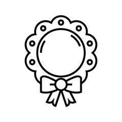 Baby mirror toy line icon, concept sign, outline vector illustration, linear symbol.