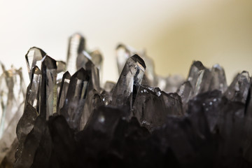 Geology of beauty. Natural transparent cosmic wild jewels through the light.