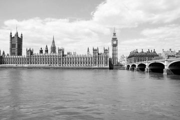 Fototapeta na wymiar London. Black and white retro style photo.