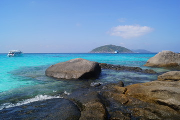 rocks and sea
