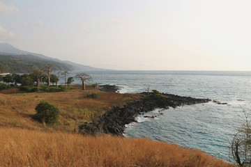 Near of Lagoa Azul in Sao Tome Island 