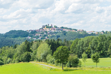 Fototapeta na wymiar Ortsbild Leuchtenberg in der Oberpfalz