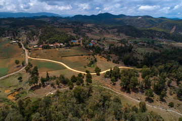 Lisu inhabited areas in the deep mountains of Panzhihua City, Sichuan Province, China