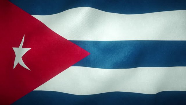 flag of Cuba waving in the wind