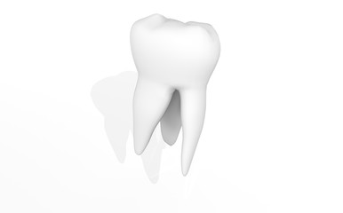  Tooth lateral. Dental implantation, dental treatment. 3D rendering.