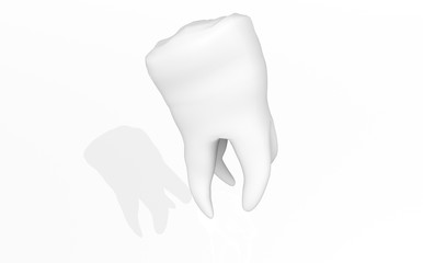  Tooth lateral. Dental implantation, dental treatment. 3D rendering.