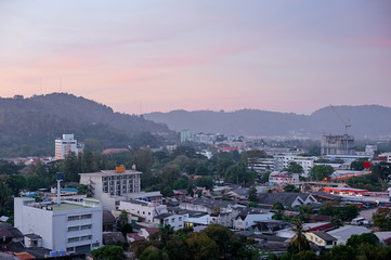 View from the roof on Phuket town, Thailand.
