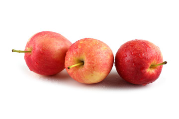Little apples isolated on white