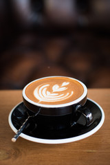 coffee latte art in coffee shop