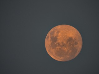full moon in outer space