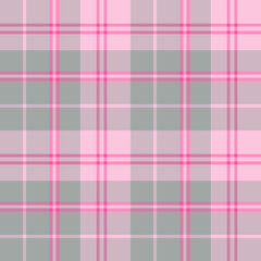 Seamless pattern in amazing creative  light and bright pink and grey colors for plaid, fabric, textile, clothes, tablecloth and other things. Vector image.