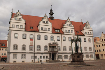 Obraz premium Renaissance-Rathaus der Lutherstadt Wittenberg