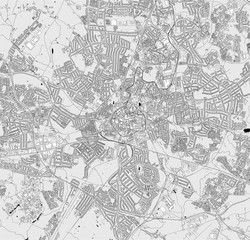 Fototapeta na wymiar map of the city of Coventry, West Midlands, England, UK