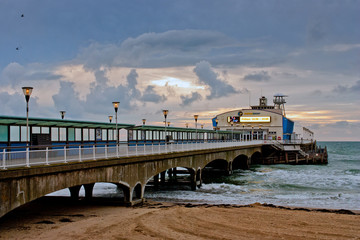 Fototapeta na wymiar Bournemouth Pier and Beach, Bournemouth, Dorset, England, United Kingdom