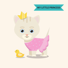 Cat princess with toy