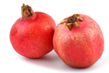 Pomegranate isolated on white