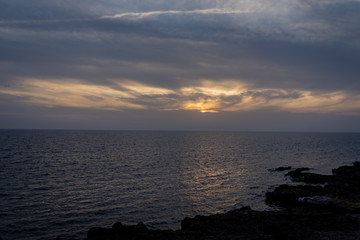 Fototapeta premium A sunset in Marsala Italy (Sicily)