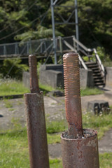 Karangahake gorge. Historic goldmining. Abandoned remains. New Zealand.