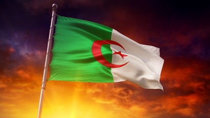 Flag Algeria DZ 4k