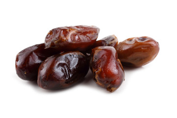 Date fruits isolated on white