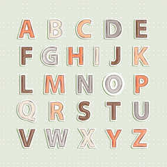 Russian alphabet hand draw