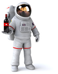 Naklejka premium Fun astronaut - 3D Illustration