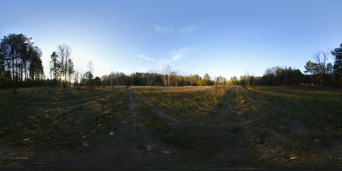 Fototapeta na wymiar Fall Rural Landscape HDRI Panorama