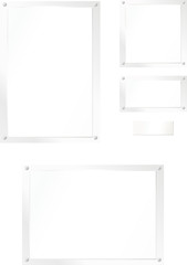 Vector Acrylic Frame Isolated on the white background.