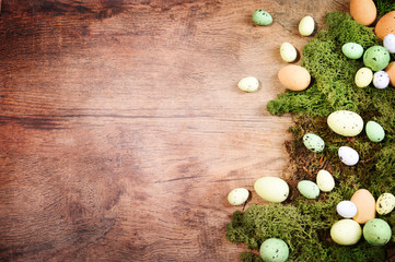 Easter background with Easter eggs