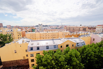 Fototapeta na wymiar Cityscape. Roof top view. Saint-Petersburg, Russia.