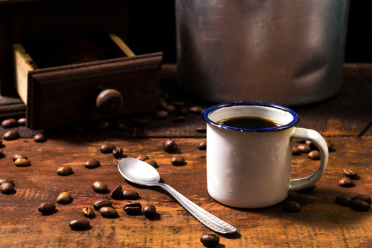 Cafe rustico da fazenda