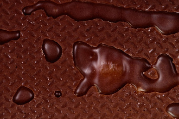 Reverse side of the chocolate bar close-up