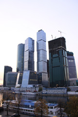 Fototapeta na wymiar General view of the buildings of the Moscow city