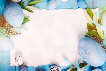 Easter background with Easter eggs
