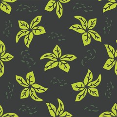 Obraz premium Seamless floral abstract pattern. Green colorful shades. Suitable as packaging, print, fabric, paper vector