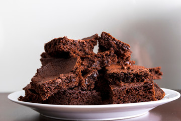 Brownies empilhados