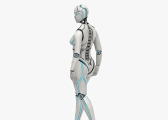 Cyborg female 3d model 