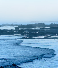 Haze at the rocky coast in the Pacific-Rim-Nationalpark, Vancouver Island, North-America, Canada, British Colombia, August 2015