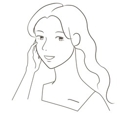 Woman with long hair