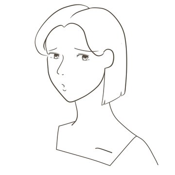recommend clip art: 不満げな女性