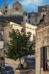 Fototapeta na wymiar Streets of a beautiful Matera town, Italy