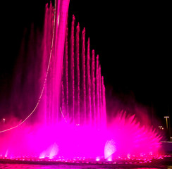 Dancing fountain in the park