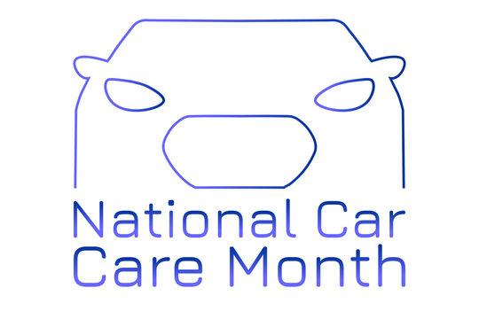April is National Car Care Month. Holiday concept. Template for background, banner, card, poster with text inscription. Vector EPS10 illustration.