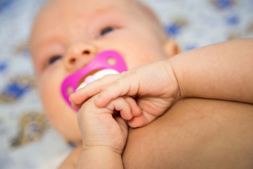 baby with pacifier