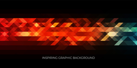 Inspirational geometric background for screen saver, stylish and dynamic design.