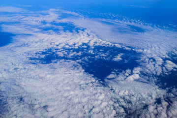 Black sea as background view from an airplane